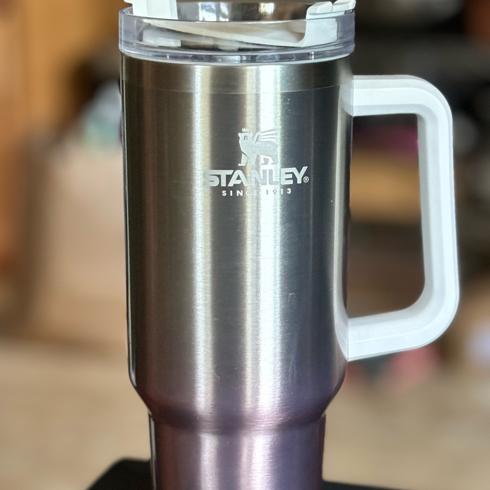 40z Rose silver ombré Stanley cup tumbler